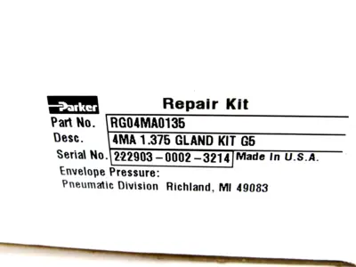 NEW PARKER RG04MA0135 GLAND KIT