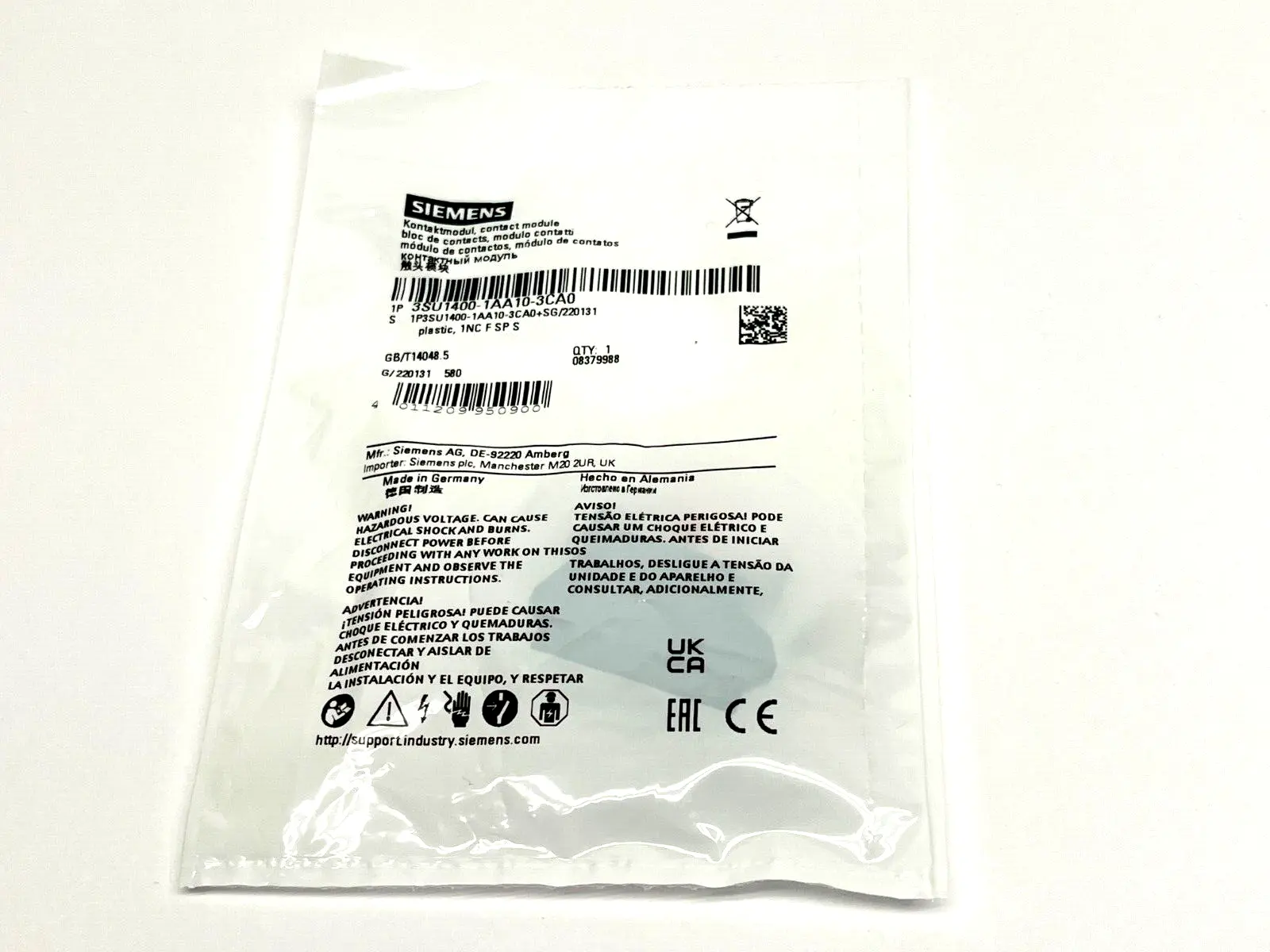 3SU1400-1AA10-3CA0 | Siemens  Contact Module - New