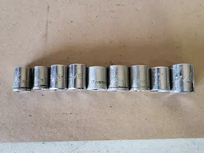 Assorted Socket Set, 3-/8" to 1-1/2", 10-24 mm, 58 pc