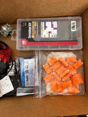 Assorted Electrical Parts and Hardware Lot with Terminal Kit and Connectors