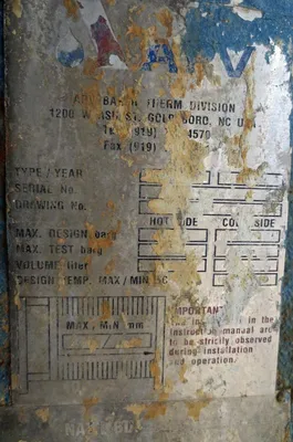Heat Exchanger, Plate ss  280 sf