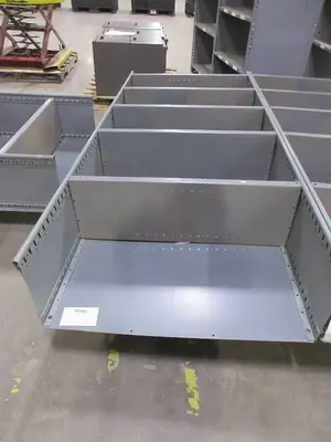 GRAY METAL SHELVING - TRIPLE WIDE