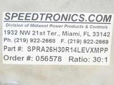 Electra Grove Gear EL-HM826-30 Gearbox 30:1 Reducer 2Hp 58rpm 140TC Hollow Shaft