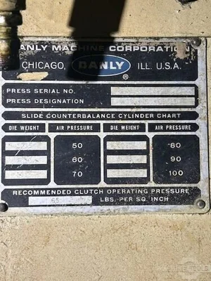 USED 1968 DANLY SC2-100-42X36