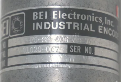 BEI INDUSTRIAL L253F-F8-SS-400-AB-7406R-SM14-S ENCODER 927-01020-067 REPAIRED
