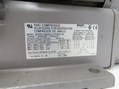 Used FUJI ELECTRIC _UNKNOWN_ Centrifugal Blowers Indiana US | Arrow Industrial #1408540