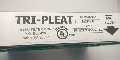 2351717208E | TRIDIM  17X17X2 Tri-Pleat Ultra E GREEN Commercial Industrial Filter - New