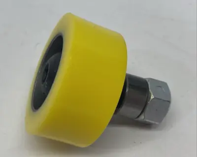 New | in-Stock None Abrasion-Resistant Threaded-Stud Idler Roller, 35A Yellow Duromet Construction Equipment Parts Michigan US | Maverick Industrial Sales #1396744