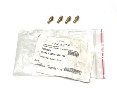 New | in-Stock Knapp Throttle Valve 0.4mm N-M5-PK4 LOT OF 4 Parts (Hydraulics and Pneumatics) Michigan US | Maverick Industrial Sales #1395658