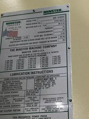 USED 1997 MINSTER OBS 7
