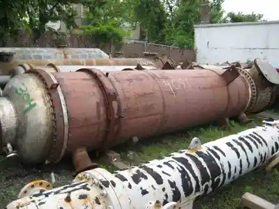4400 sq ft atlas industrial stainless steel shell & tube heat exchanger