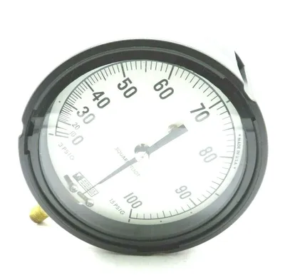 REPAIRED WEKSLER INSTRUMENTS 28-Z RECEIVER GAGE 28Z RANGE 0-100 4 1/2 INCH FACE