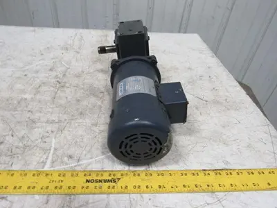 Leeson 098008.00 180VDC Electric Motor W/Hub City 40:1 Ratio Left Gear Reducer