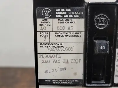 USED WESTINGHOUSE FB3040PL