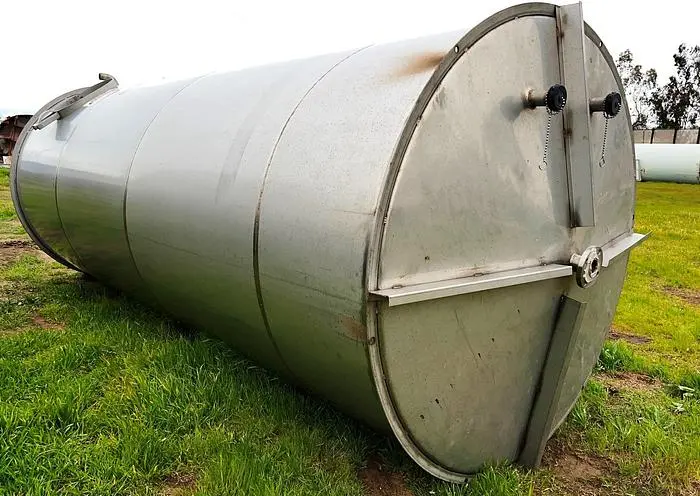 Tank, 2,400 Gallon, 304 Stainless Steel, 5'9" x 14', Single Wall #S745017