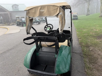 (1) 2017 E-Z-Go golf cart with a Kawasaki gas engine, model 625111G01, includes canopy, ball cover, ...
