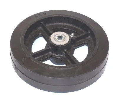 LOT OF 6 NEW ALBION 3G269 CASTER WHEELS 8'', 2 IN. WIDE, 600LB, 1/2'' AXLE