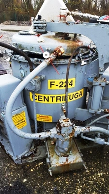 Western States 30 x 18 perforate basket centrifuge, Halar-lined.