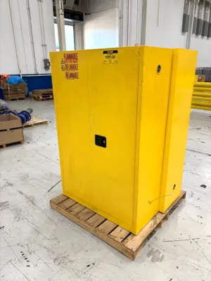 Used ULINE 45 GALLON CAPACITY FLAMMABLE LIQUID STORAGE CABINET Misc Industrial Equipment | Maverick Industrial Sales #1113283