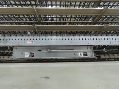 Automotion 15"x 66' Belt Drive Live Roller Bed Conveyor 460V End Drive 95FPM