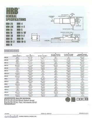 USED HARRIS HRB-2S HORIZONTAL