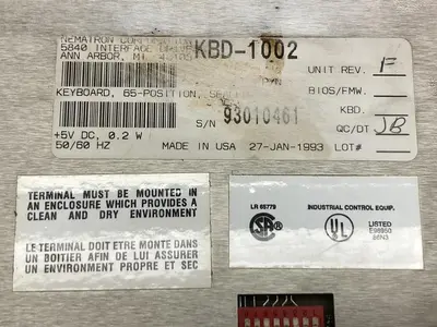 Used NEMATRON KBD-1002 Misc Electrical & Power Parts Ohio US | Surplus Asset Holdings #1241421