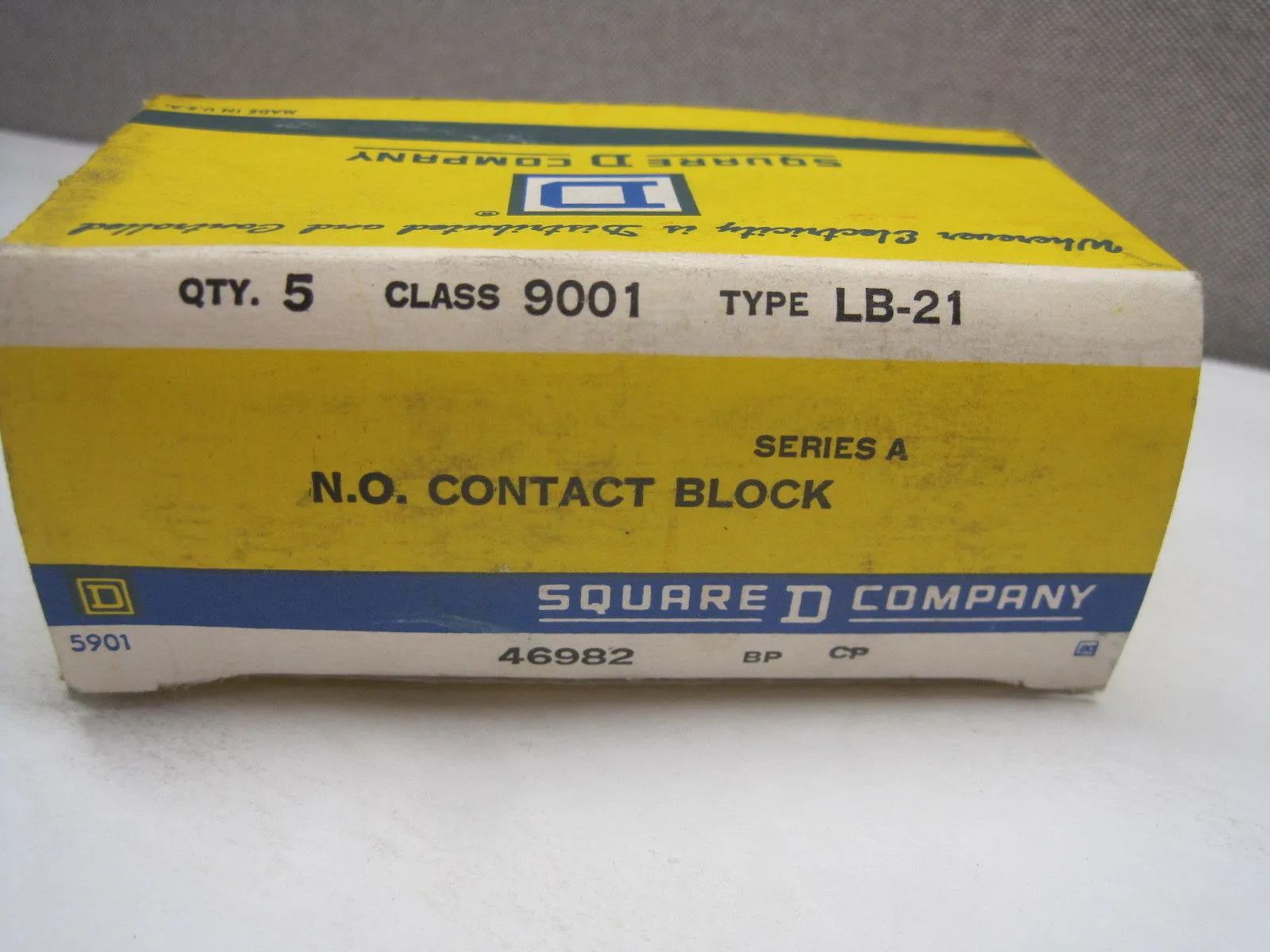 5 NEW SQUARE D 9001-LB-21 CONTACT BLOCK 9001LB21