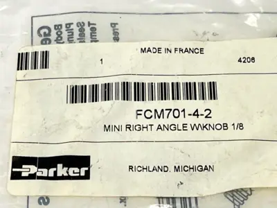 FCM701-4-2 | Parker  Exhaust Flow Control Valve 1/8" NPT 1/4" Tube - New