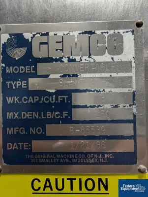 USED Gemco 3 Cu Ft Gemco Sland Cone Blender, S/S