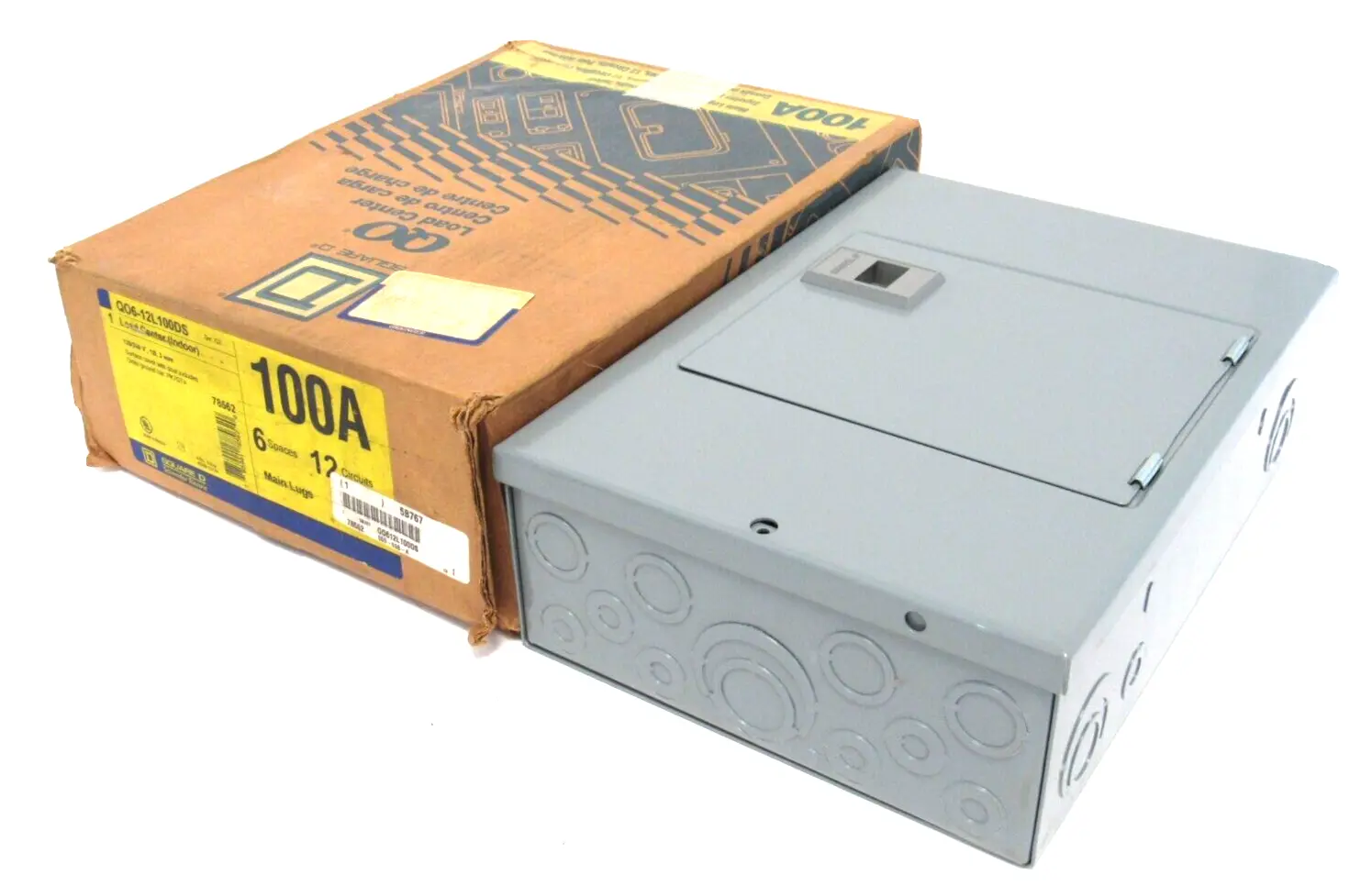 NEW SQUARE D QO6-12L100DS LOAD CENTER 100A 6 SPACES 12 CIRCUITS SER.G3