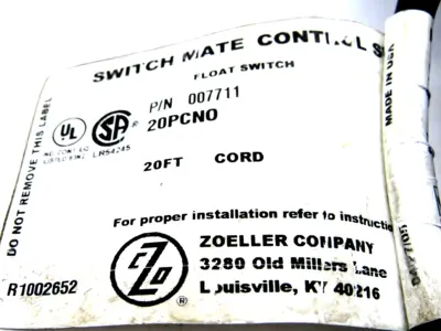 NEW SJE-RHOMBUS 20PCN0 FLOAT CONTROL SWITCH 007711