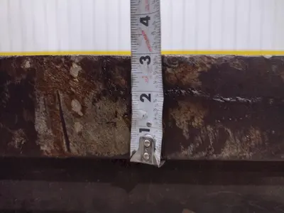 97" X 241" STEEL LAYOUT TABLE WITH 3" PLATE TOP: STOCK 11833