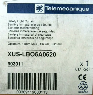 NEW TELEMECANIQUE XUS-LBQ6A0520 LIGHT CURTAIN SET 520MM 20-1/2" 903011