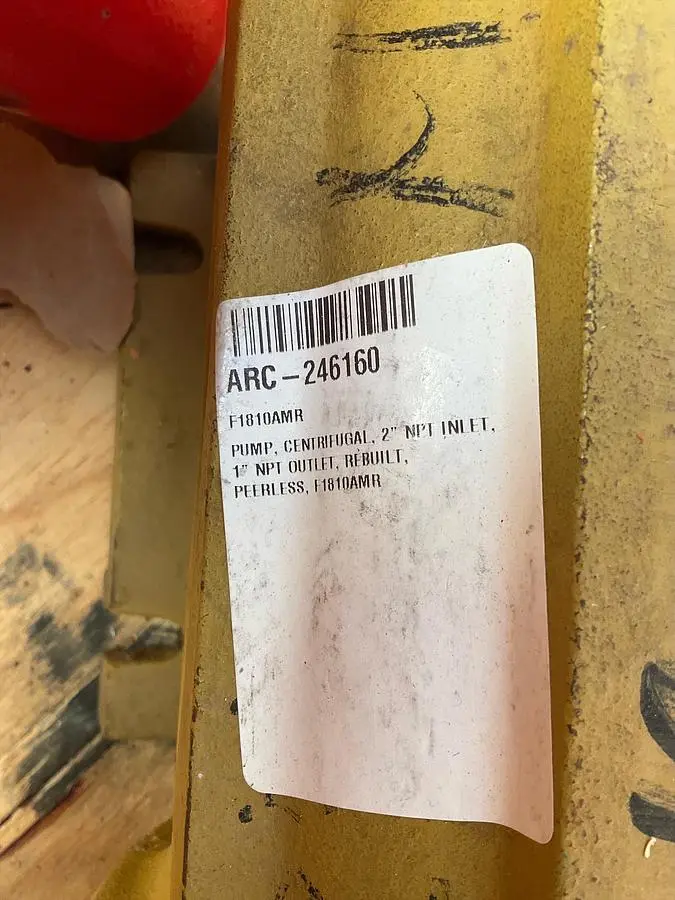 PEERLESS Centrifugal Pump 2" NPT INLET 1' NPT OUTLET  PN: F1810AMR