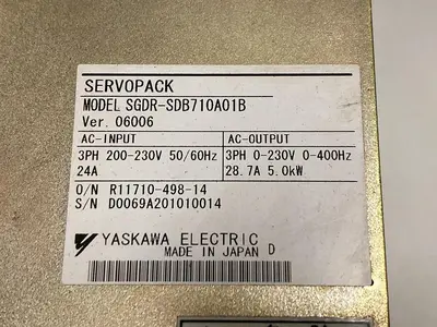 USED YASKAWA SGDR-SDB710A01B