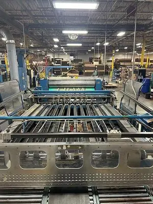 66" x 110" Mckinley 2 color Rotary Die Cutter