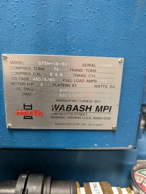 2000 WABASH G75H-18-18-BX Heated Platen Press and Laminating Press | Kempler Machinery (4)