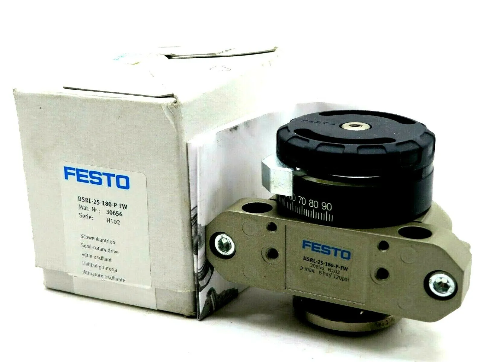 NEW FESTO DSRL-25-180-P-FW SEMI-ROTARY DRIVE 30656 DSRL25180PFW