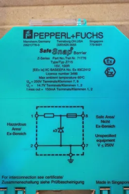 NEW PEPPERL & FUCHS 71776 SNAP BARRIER Z715