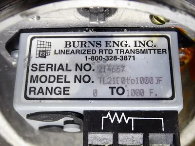 Burns Engineering Inc. TL21 Linearized RTD Transmitter with 14372 Enclosure Used