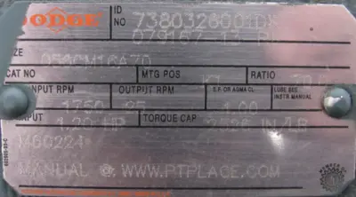 NEW DODGE 056CM16A70 GEAR REDUCER 70:1 079167-13-RK