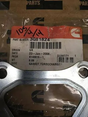 New | in-Stock CUMMINS TURBOCHARGER GASKET - M 3081824 Seals & Gaskets Pennsylvania US | East West Machinery & Drilling #1416387