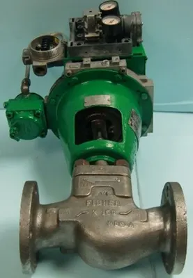 QTY. 1. FISHER CONTROLS 2" 150 LB. FLANGED CF3M 31...