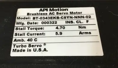 USED API MOTION BT-0343EKB-C8YN-NNN-02