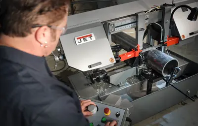 New | in-Stock JET HBS-1220DC Horizontal Dual Column Band Saws Illinois US | Olympus Machinery Group #1351067