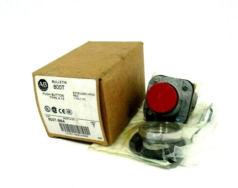 NEW ALLEN BRADLEY 800T-B6A PUSH BUTTON SER.T 800TB6A