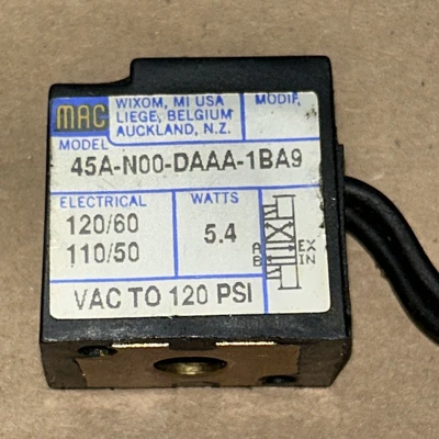 USED MAC VALVES INC 45A-N00-DAAA-1BA9
