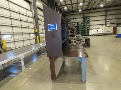 5/8" Thick Top Steel Fabrication Welding Layout Table Work Bench 96"x48"x32"