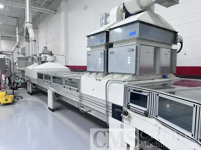 USED SUPERFICI 1300 MMTWIN SPRAY WITH 3 LAMINAR OVENS AND TWO LAMP UV