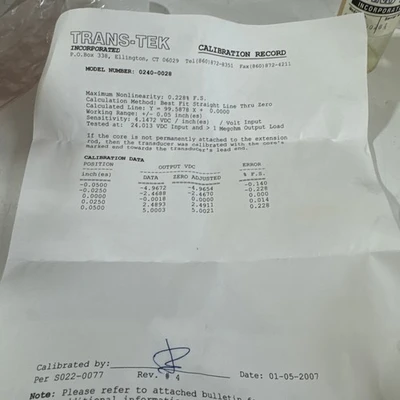 NEW Trans Tek 0240 00281